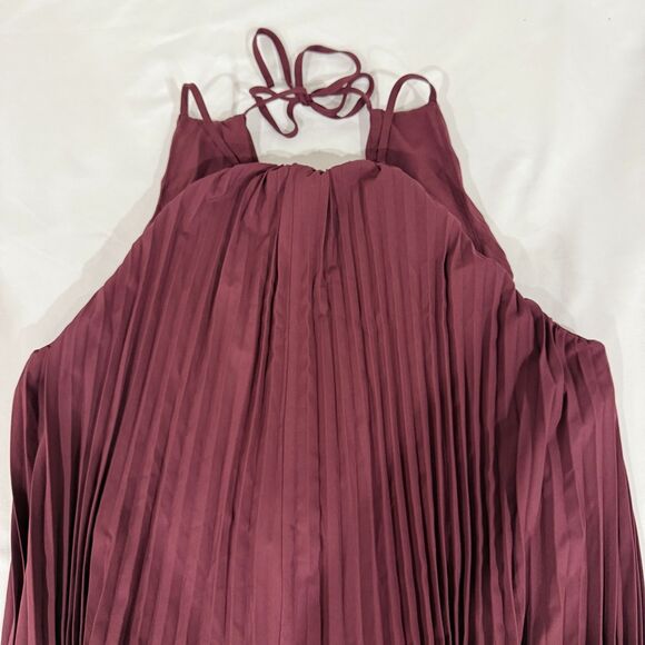 HALARA NWOT Breezeful Plissé Halter Tie-Back Sleeveless Maxi Dress - Size Small - Picture 5 of 14